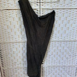 All Saints Edgy Grey One-Shoulder Body Con…